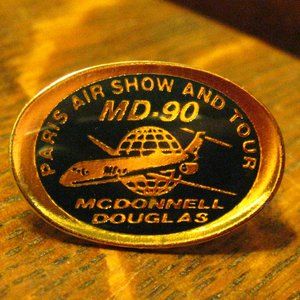 McDonnell Douglas MD90 Paris Air Show Lapel Pin